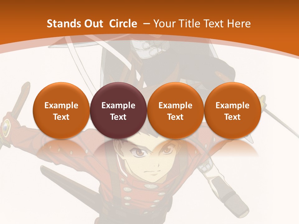 A Couple Of Anime Characters With Swords In Their Hands PowerPoint Template