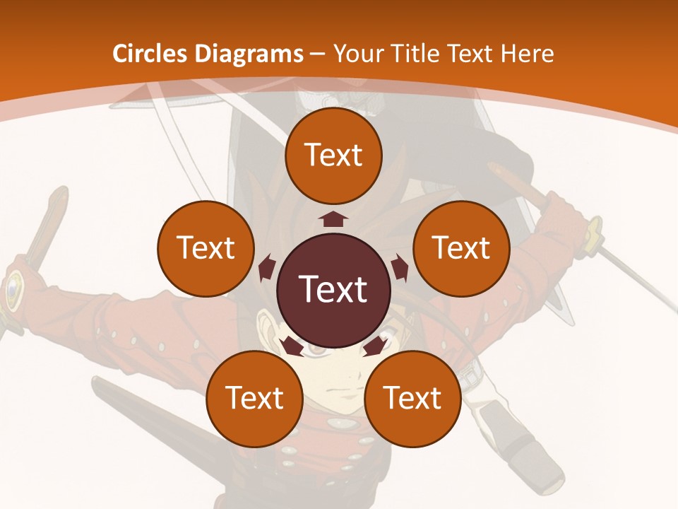 A Couple Of Anime Characters With Swords In Their Hands PowerPoint Template