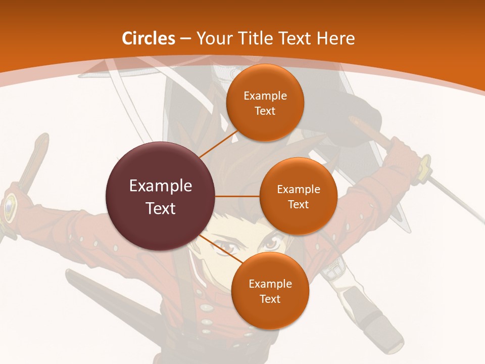 A Couple Of Anime Characters With Swords In Their Hands PowerPoint Template