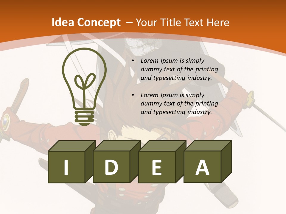 A Couple Of Anime Characters With Swords In Their Hands PowerPoint Template