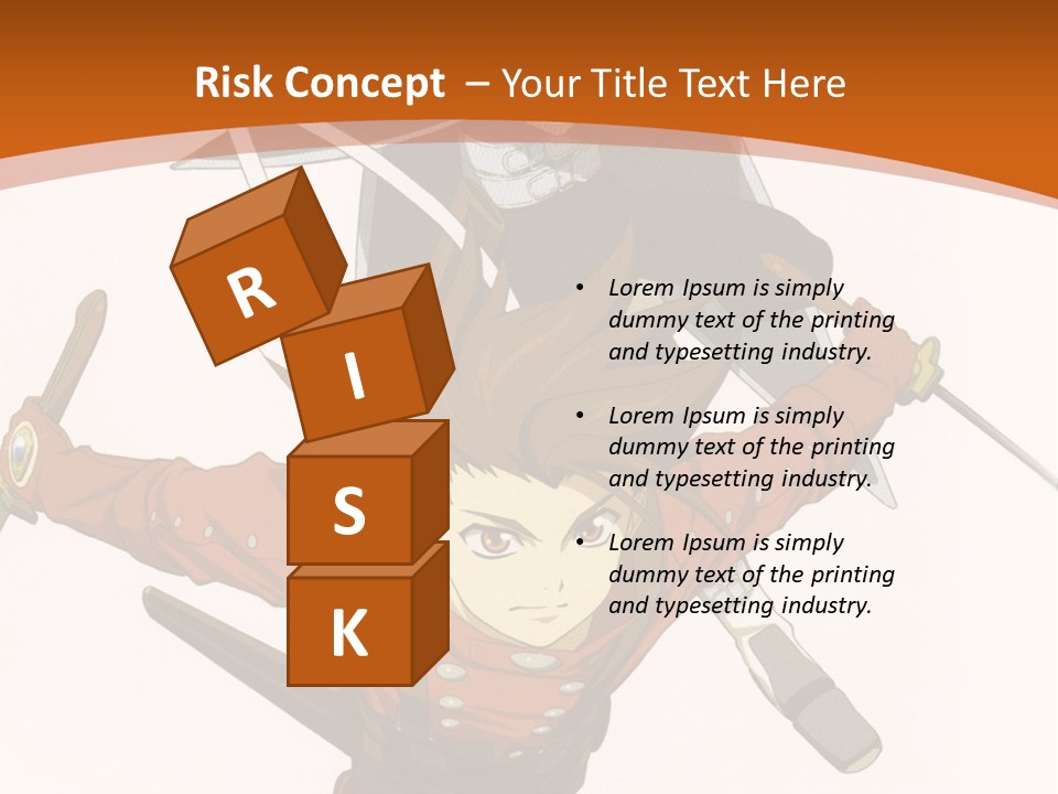 A Couple Of Anime Characters With Swords In Their Hands PowerPoint Template