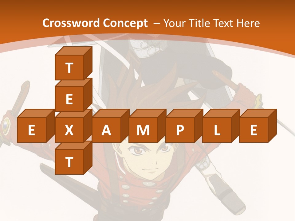 A Couple Of Anime Characters With Swords In Their Hands PowerPoint Template