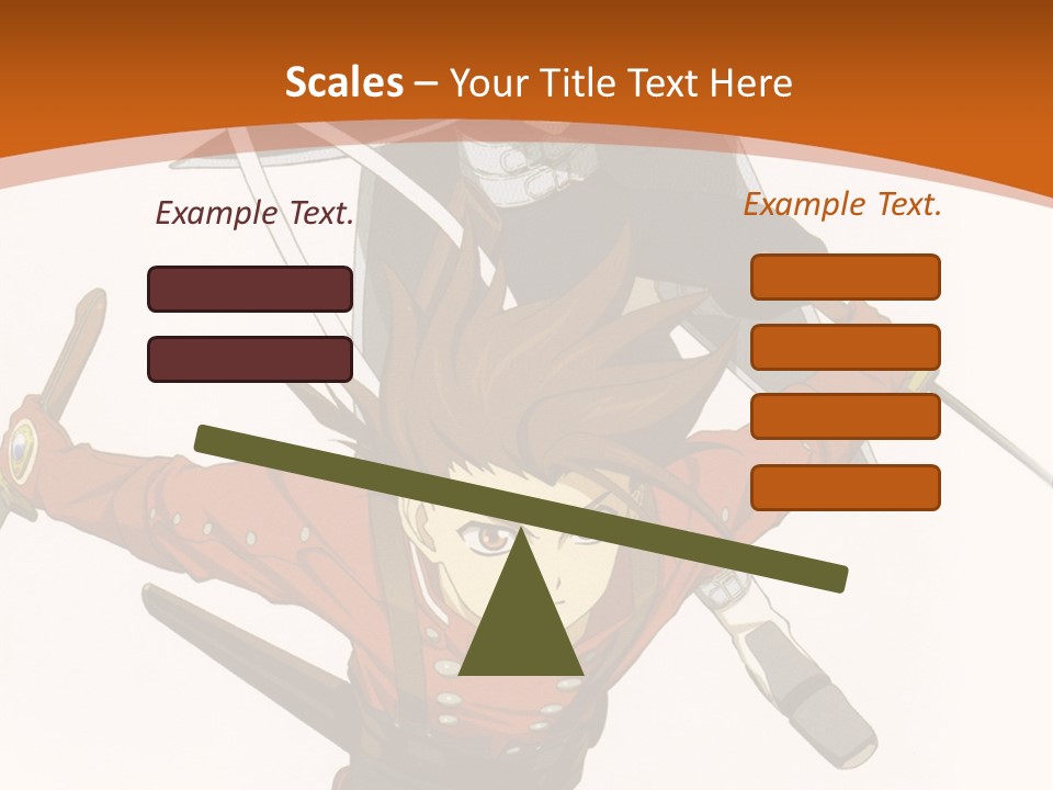 A Couple Of Anime Characters With Swords In Their Hands PowerPoint Template