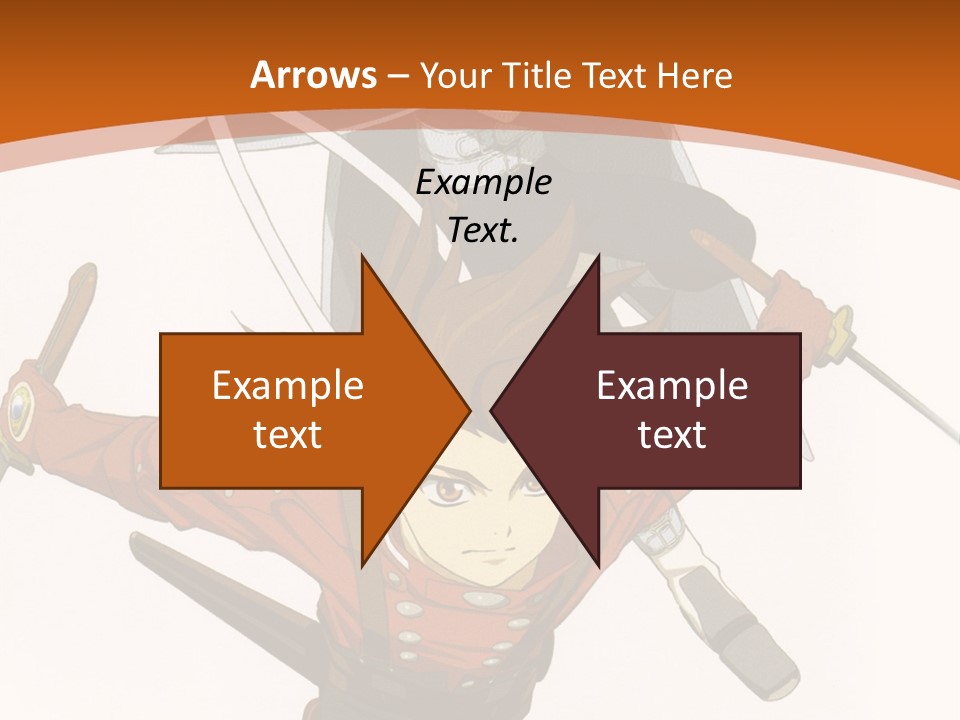 A Couple Of Anime Characters With Swords In Their Hands PowerPoint Template