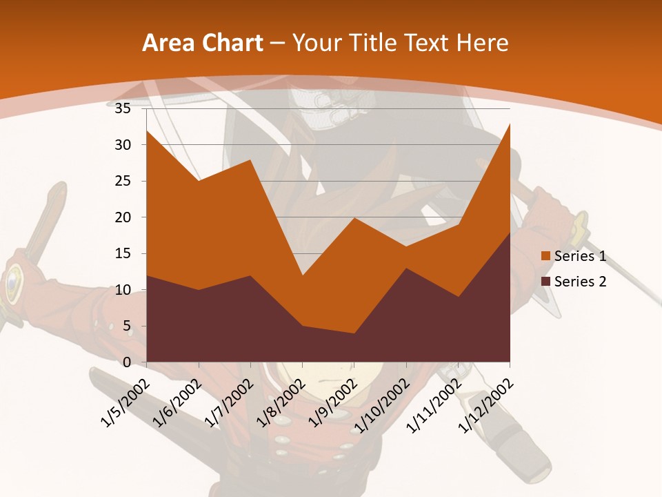 A Couple Of Anime Characters With Swords In Their Hands PowerPoint Template