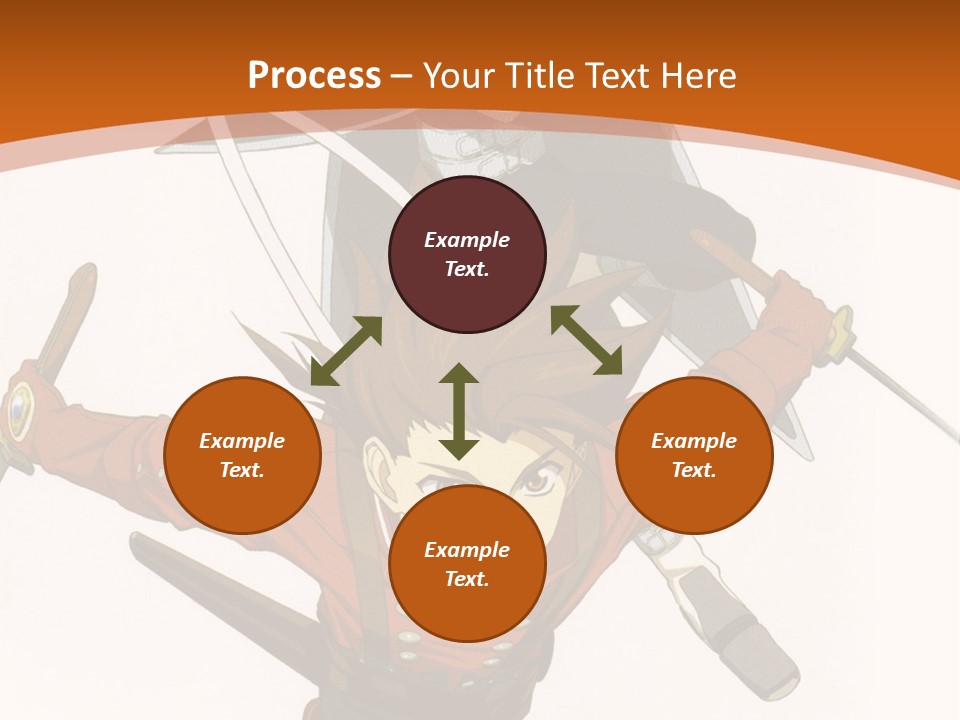 A Couple Of Anime Characters With Swords In Their Hands PowerPoint Template