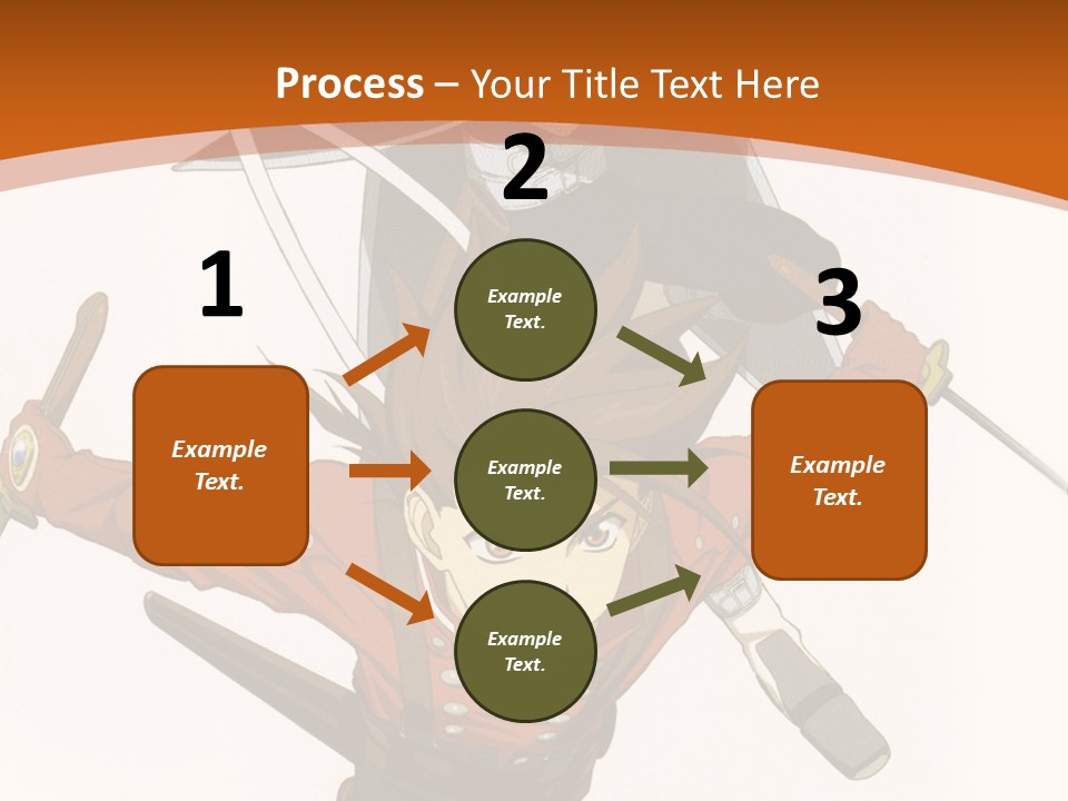 A Couple Of Anime Characters With Swords In Their Hands PowerPoint Template