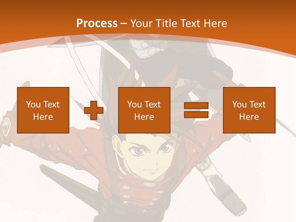 A Couple Of Anime Characters With Swords In Their Hands PowerPoint Template