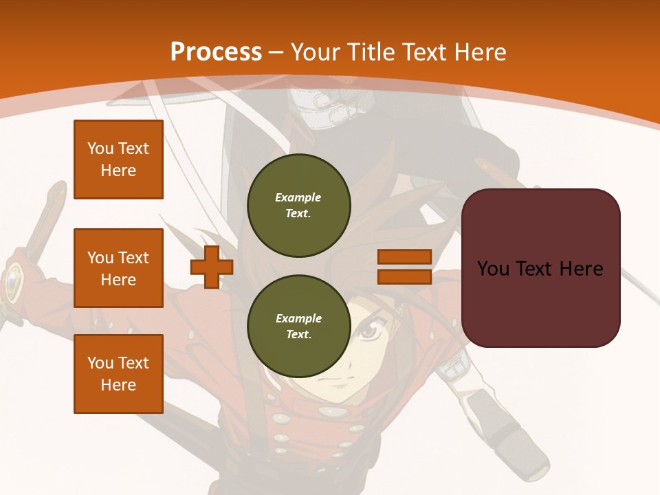A Couple Of Anime Characters With Swords In Their Hands PowerPoint Template