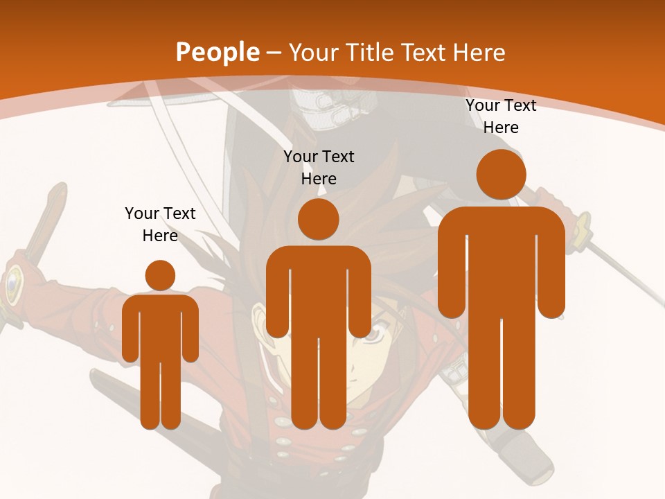 A Couple Of Anime Characters With Swords In Their Hands PowerPoint Template