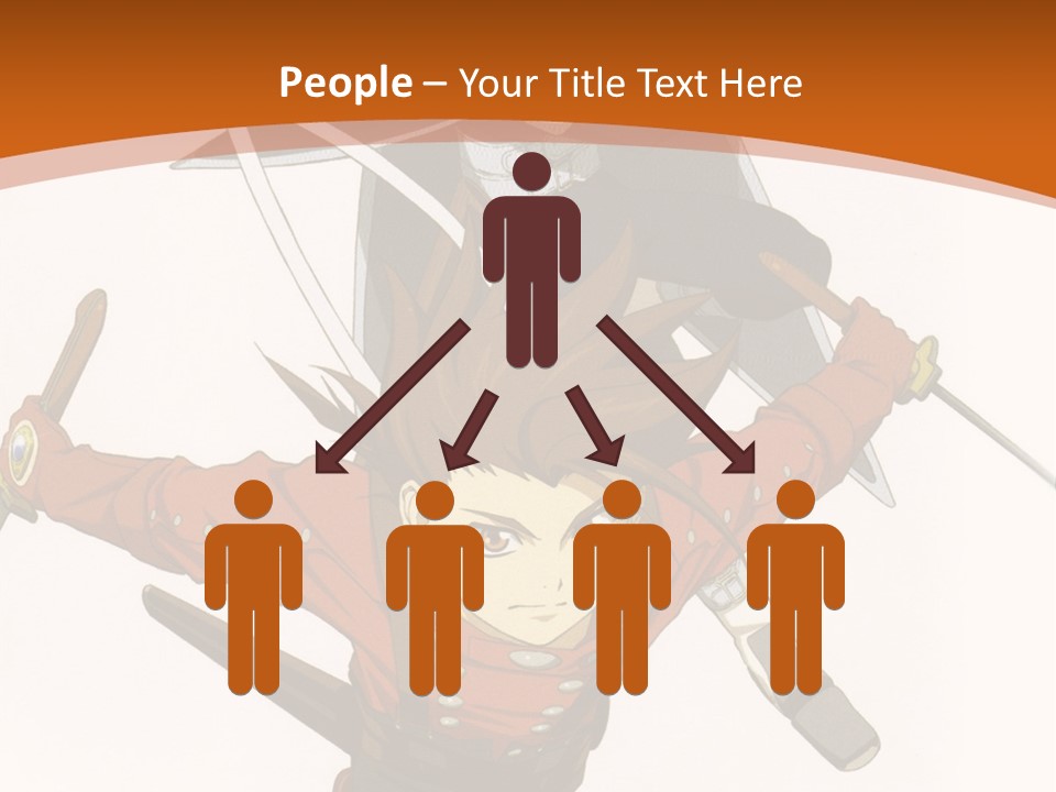 A Couple Of Anime Characters With Swords In Their Hands PowerPoint Template