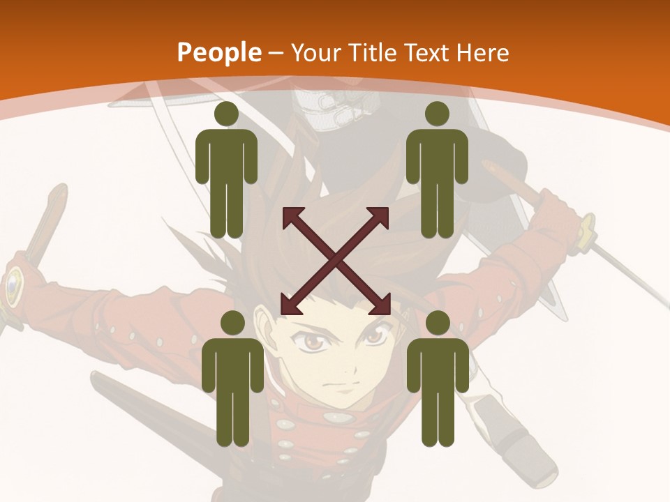 A Couple Of Anime Characters With Swords In Their Hands PowerPoint Template