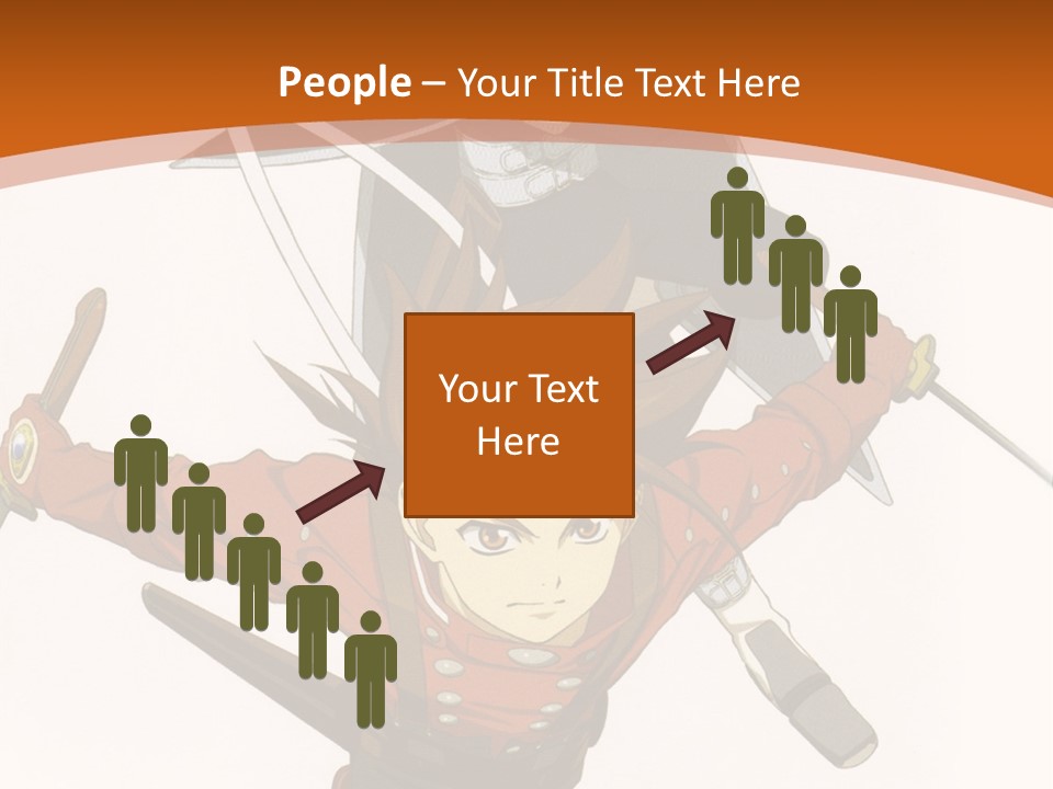 A Couple Of Anime Characters With Swords In Their Hands PowerPoint Template