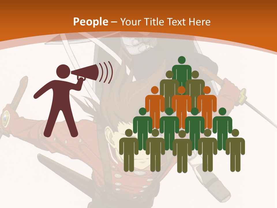 A Couple Of Anime Characters With Swords In Their Hands PowerPoint Template