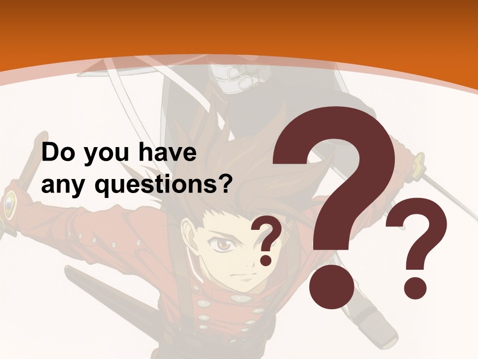 A Couple Of Anime Characters With Swords In Their Hands PowerPoint Template