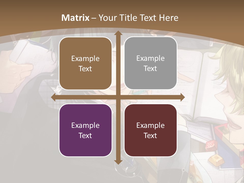 A Group Of People Sitting At A Table With A Book PowerPoint Template