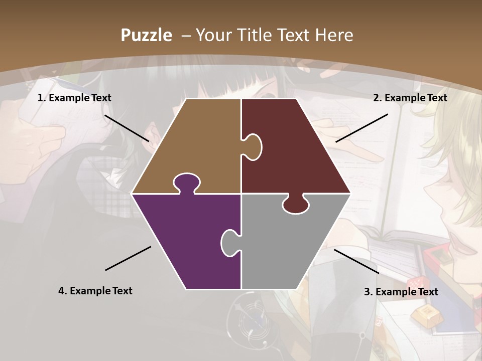 A Group Of People Sitting At A Table With A Book PowerPoint Template