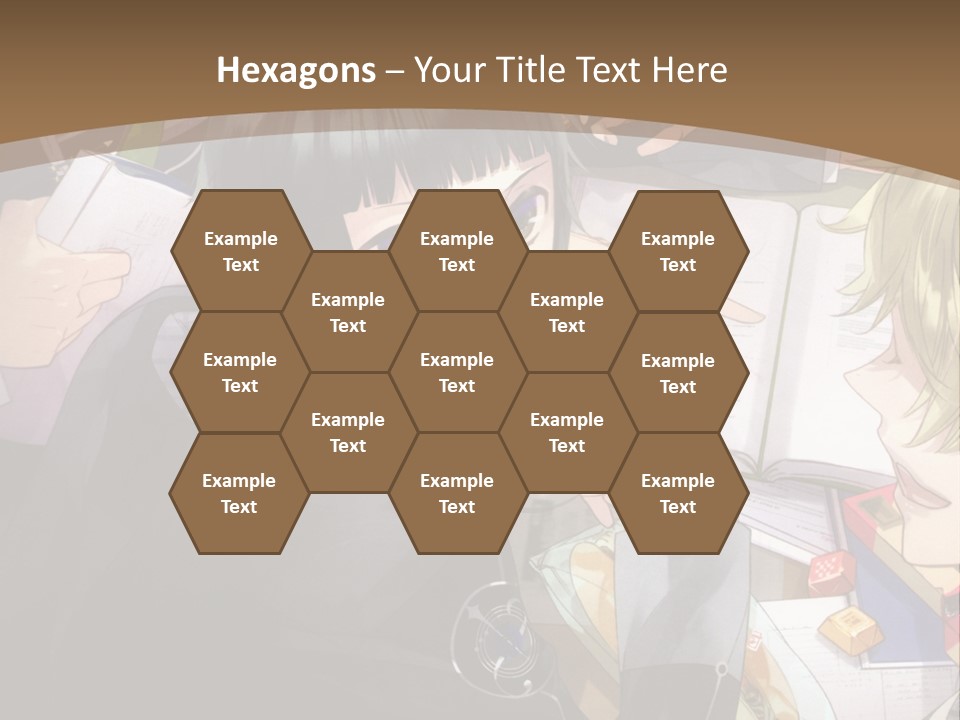 A Group Of People Sitting At A Table With A Book PowerPoint Template