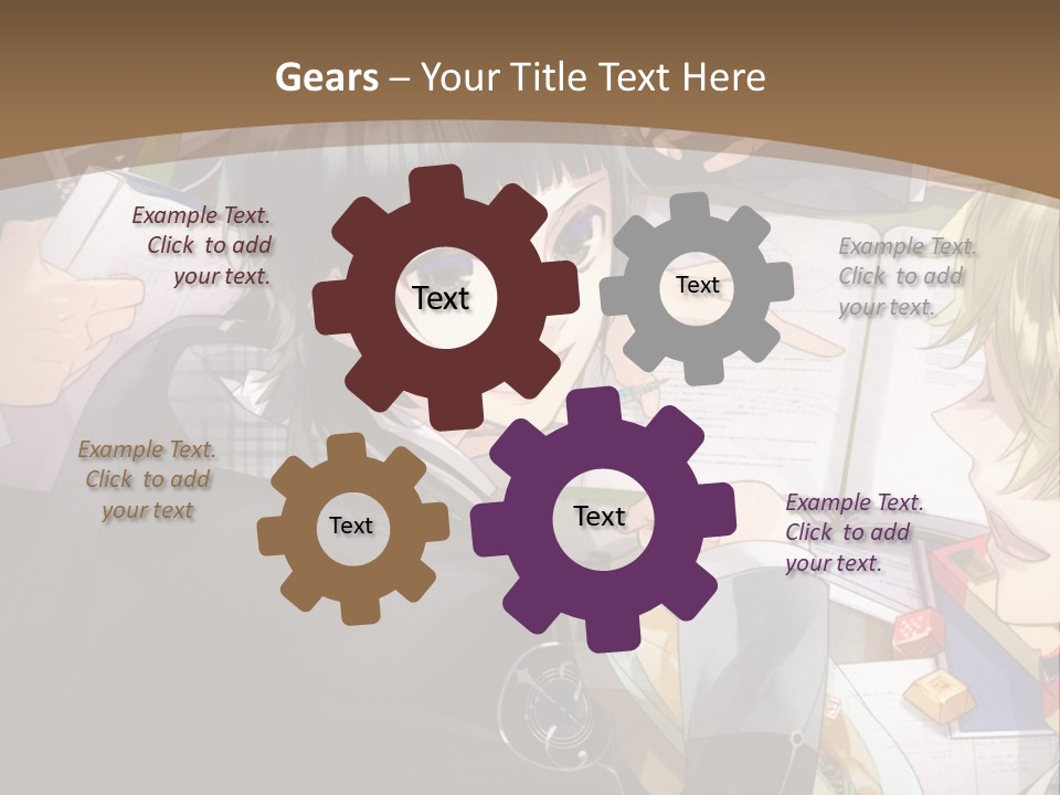 A Group Of People Sitting At A Table With A Book PowerPoint Template