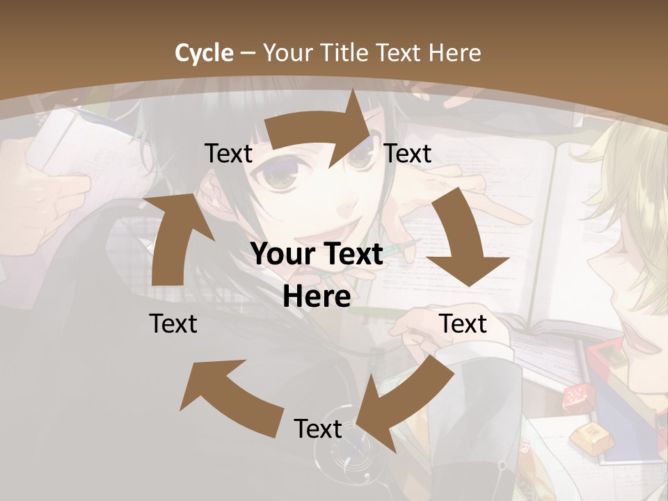 A Group Of People Sitting At A Table With A Book PowerPoint Template