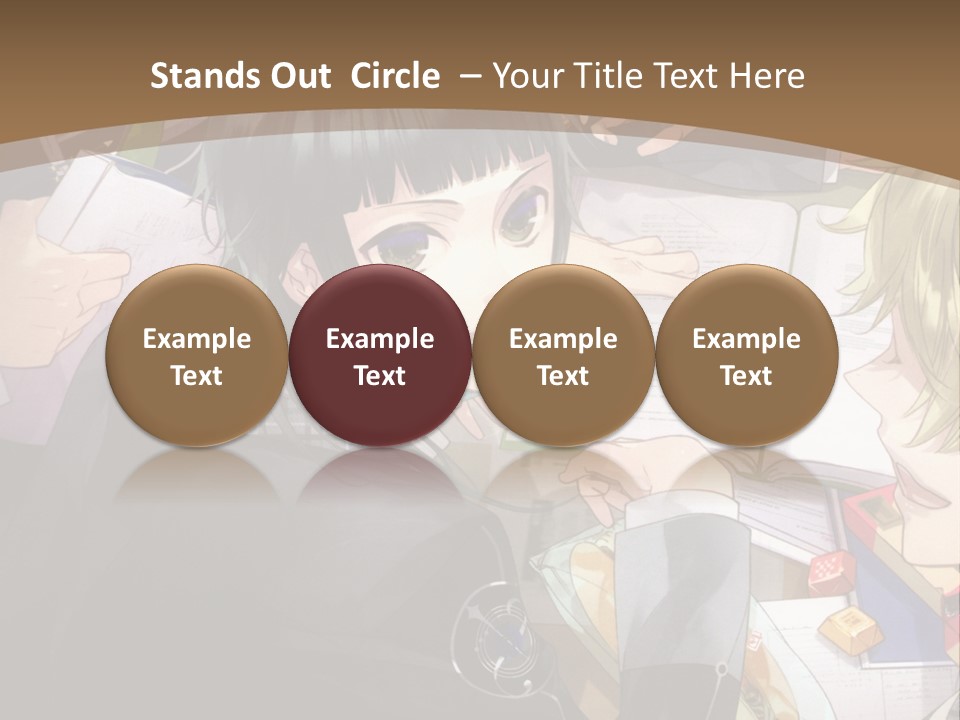 A Group Of People Sitting At A Table With A Book PowerPoint Template