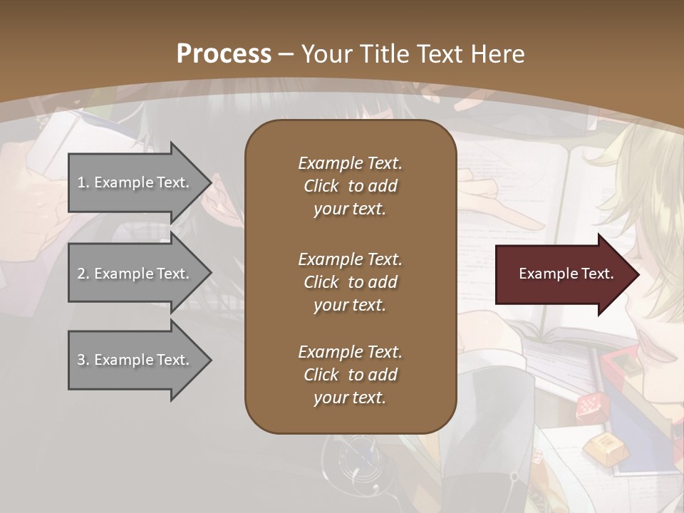 A Group Of People Sitting At A Table With A Book PowerPoint Template