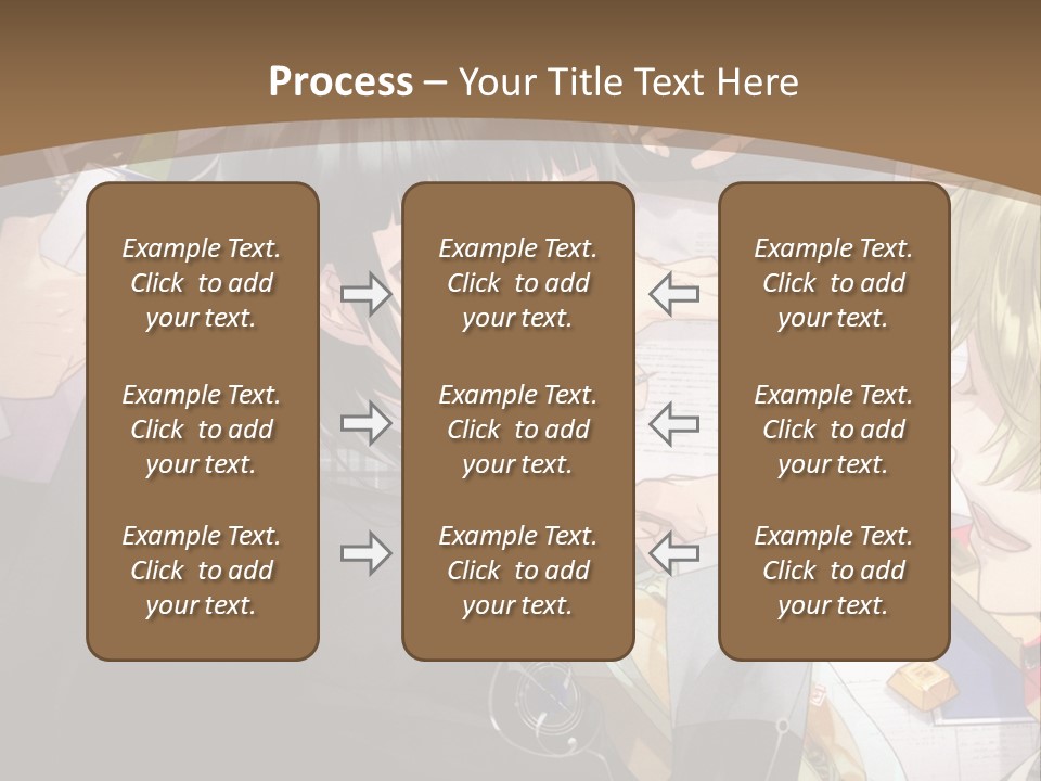 A Group Of People Sitting At A Table With A Book PowerPoint Template