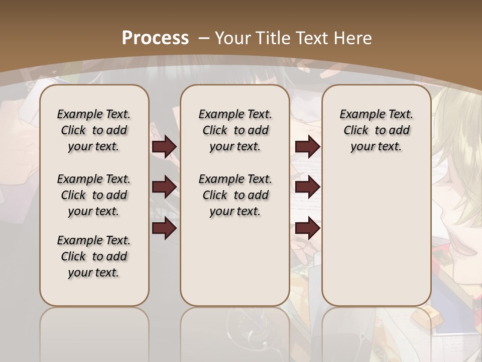 A Group Of People Sitting At A Table With A Book PowerPoint Template