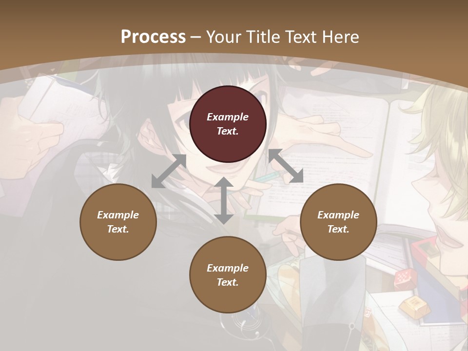 A Group Of People Sitting At A Table With A Book PowerPoint Template