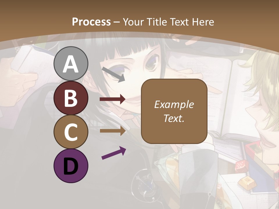A Group Of People Sitting At A Table With A Book PowerPoint Template