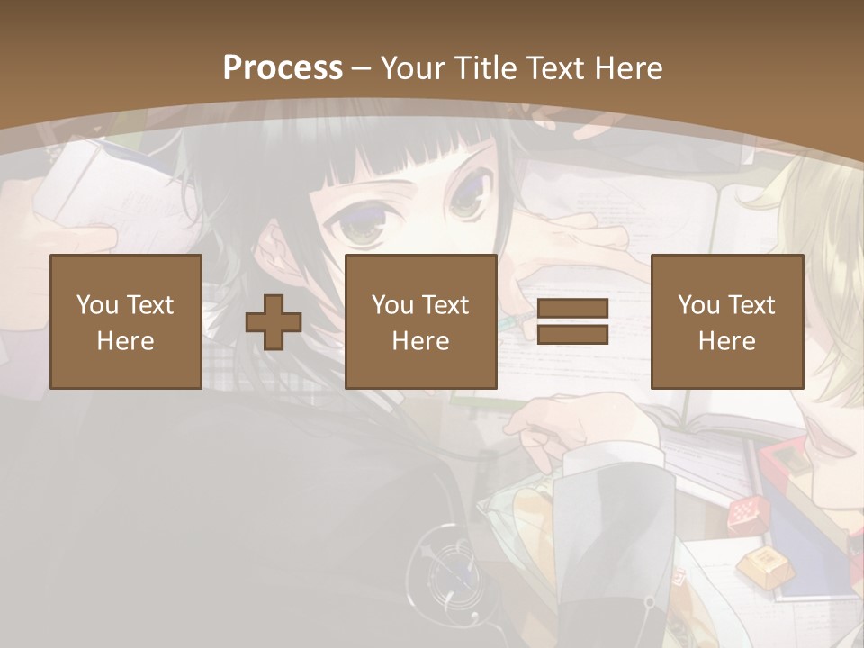 A Group Of People Sitting At A Table With A Book PowerPoint Template