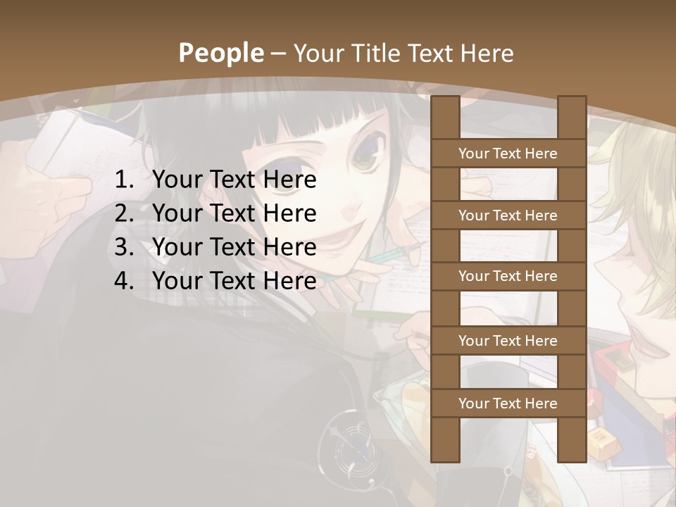 A Group Of People Sitting At A Table With A Book PowerPoint Template