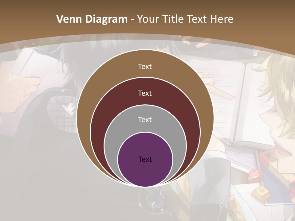 A Group Of People Sitting At A Table With A Book PowerPoint Template