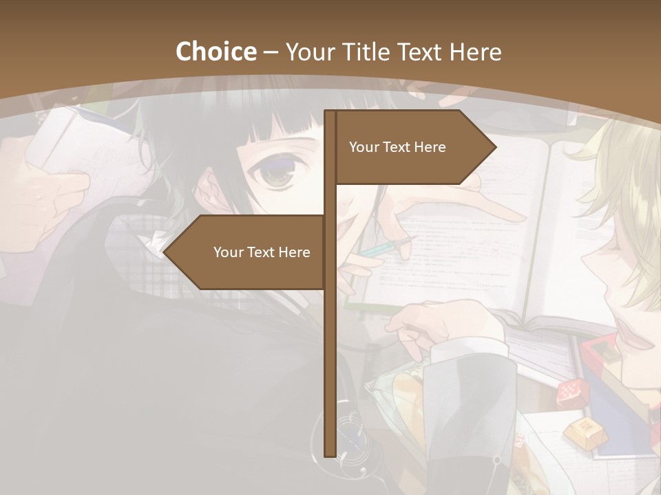 A Group Of People Sitting At A Table With A Book PowerPoint Template