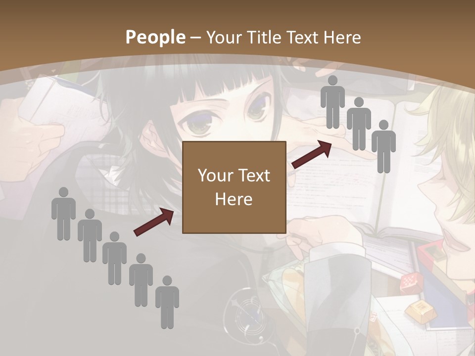 A Group Of People Sitting At A Table With A Book PowerPoint Template