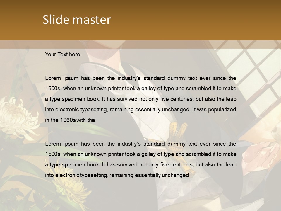 A Woman With Blue Hair Is Sitting In Front Of A Potted Plant PowerPoint Template