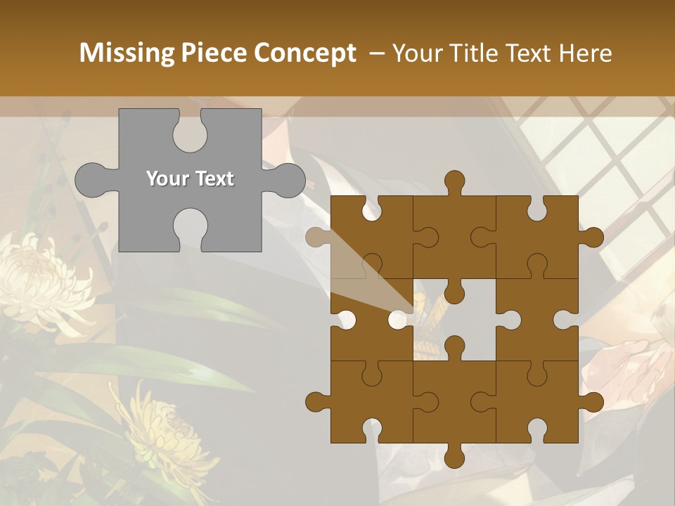 A Woman With Blue Hair Is Sitting In Front Of A Potted Plant PowerPoint Template