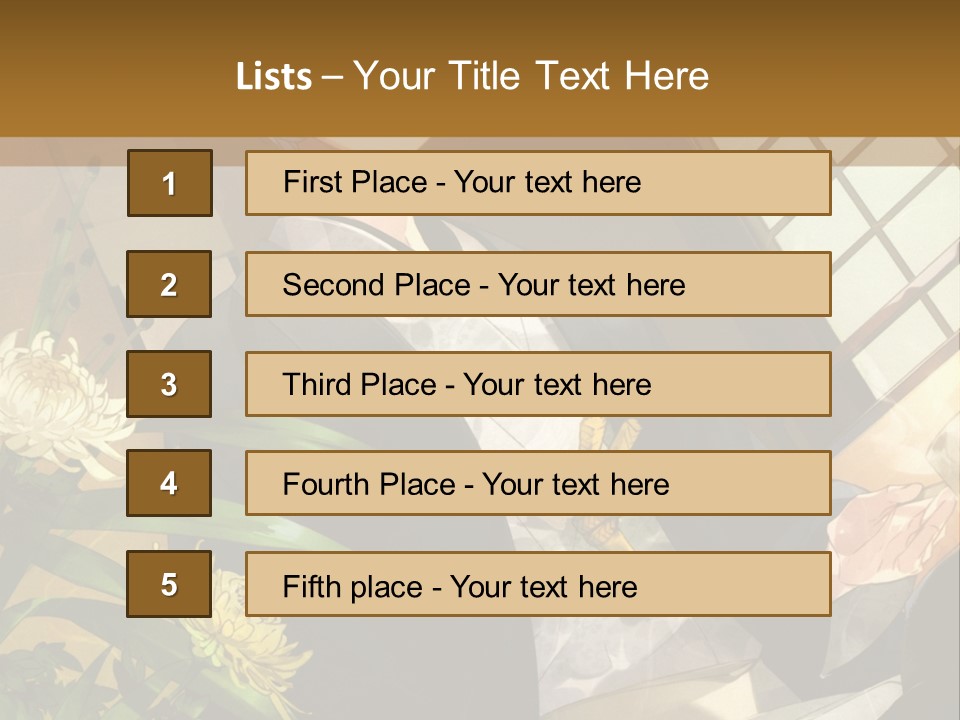 A Woman With Blue Hair Is Sitting In Front Of A Potted Plant PowerPoint Template