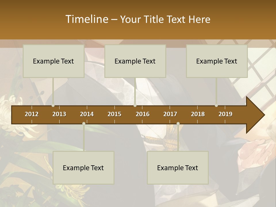A Woman With Blue Hair Is Sitting In Front Of A Potted Plant PowerPoint Template