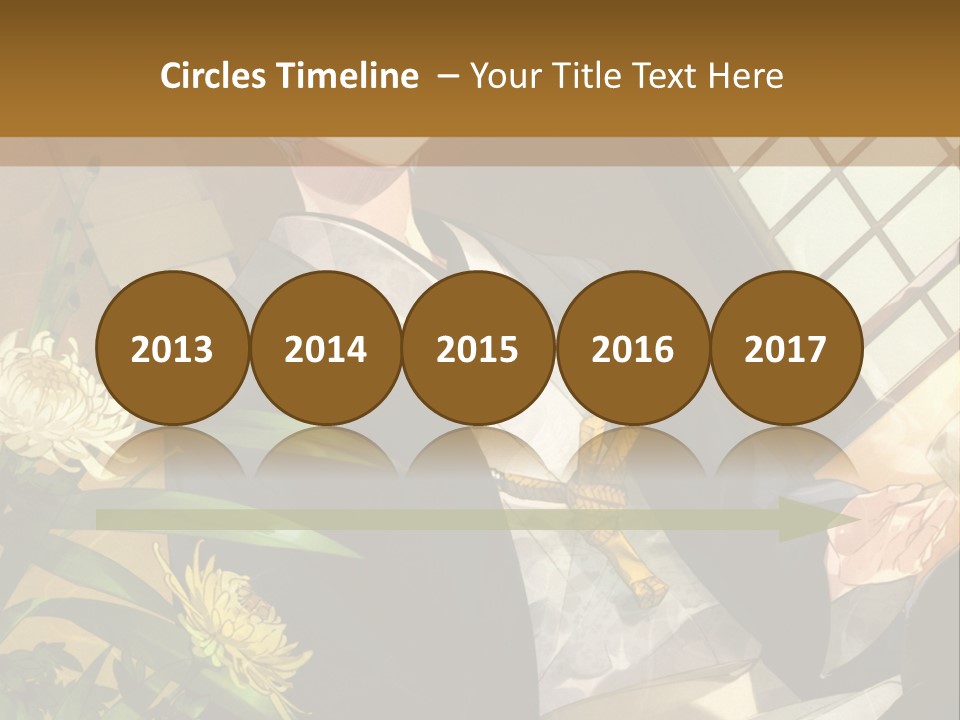 A Woman With Blue Hair Is Sitting In Front Of A Potted Plant PowerPoint Template