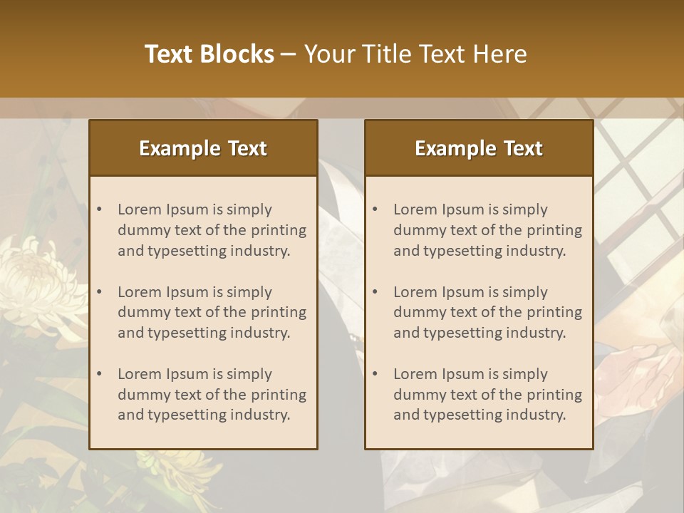 A Woman With Blue Hair Is Sitting In Front Of A Potted Plant PowerPoint Template