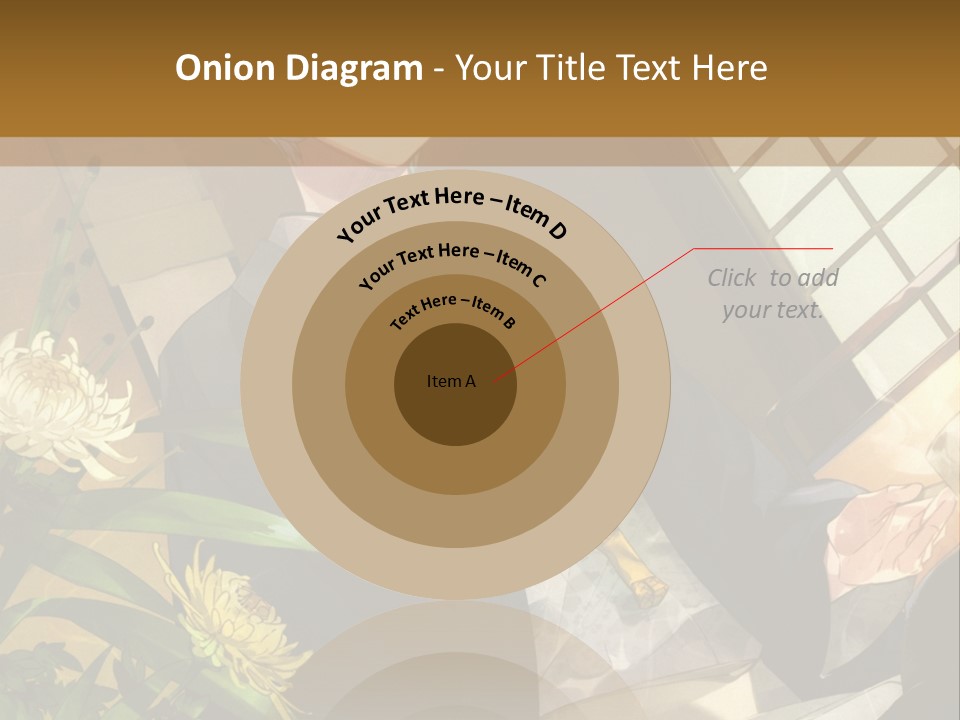 A Woman With Blue Hair Is Sitting In Front Of A Potted Plant PowerPoint Template