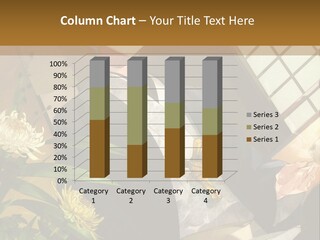 A Woman With Blue Hair Is Sitting In Front Of A Potted Plant PowerPoint Template