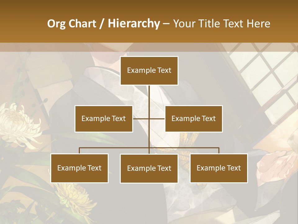 A Woman With Blue Hair Is Sitting In Front Of A Potted Plant PowerPoint Template