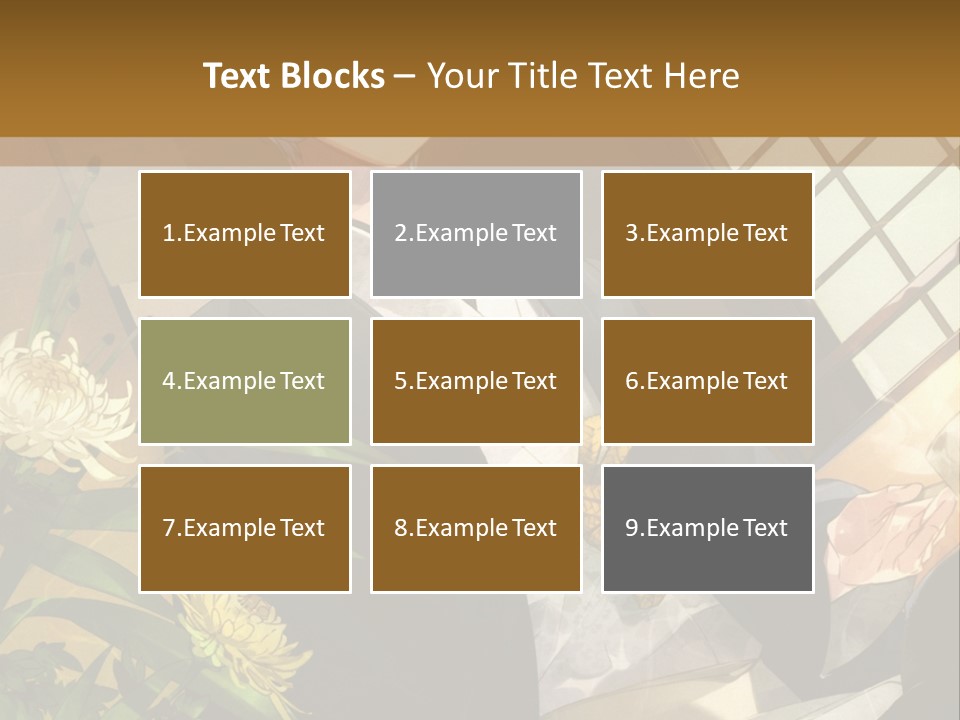 A Woman With Blue Hair Is Sitting In Front Of A Potted Plant PowerPoint Template