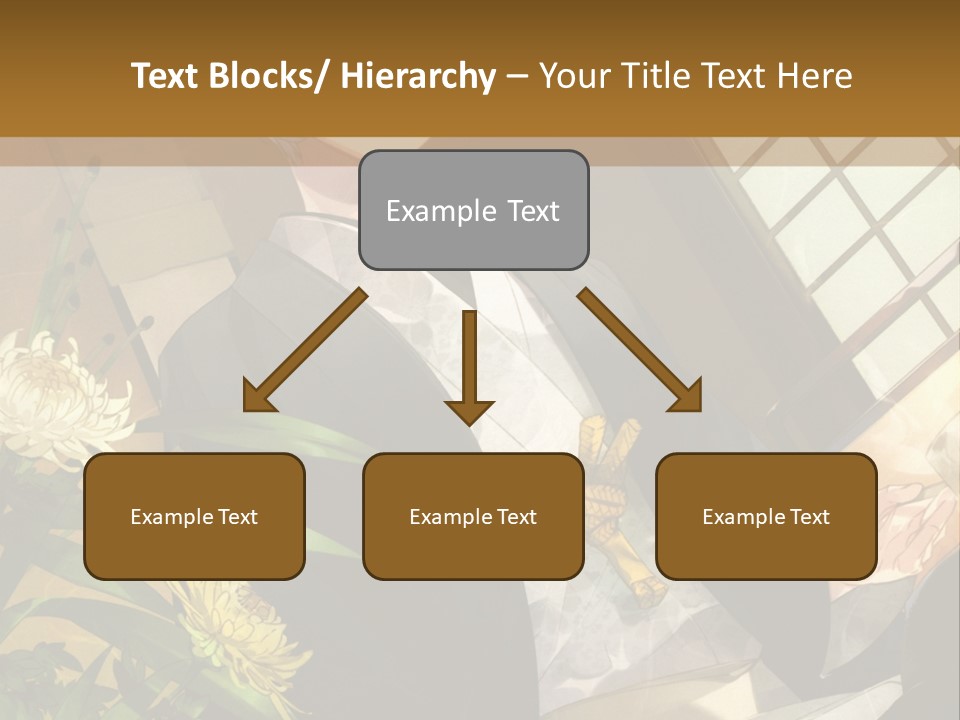 A Woman With Blue Hair Is Sitting In Front Of A Potted Plant PowerPoint Template