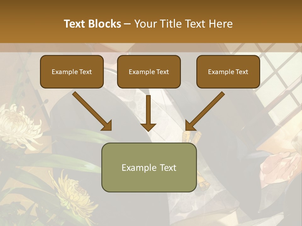 A Woman With Blue Hair Is Sitting In Front Of A Potted Plant PowerPoint Template