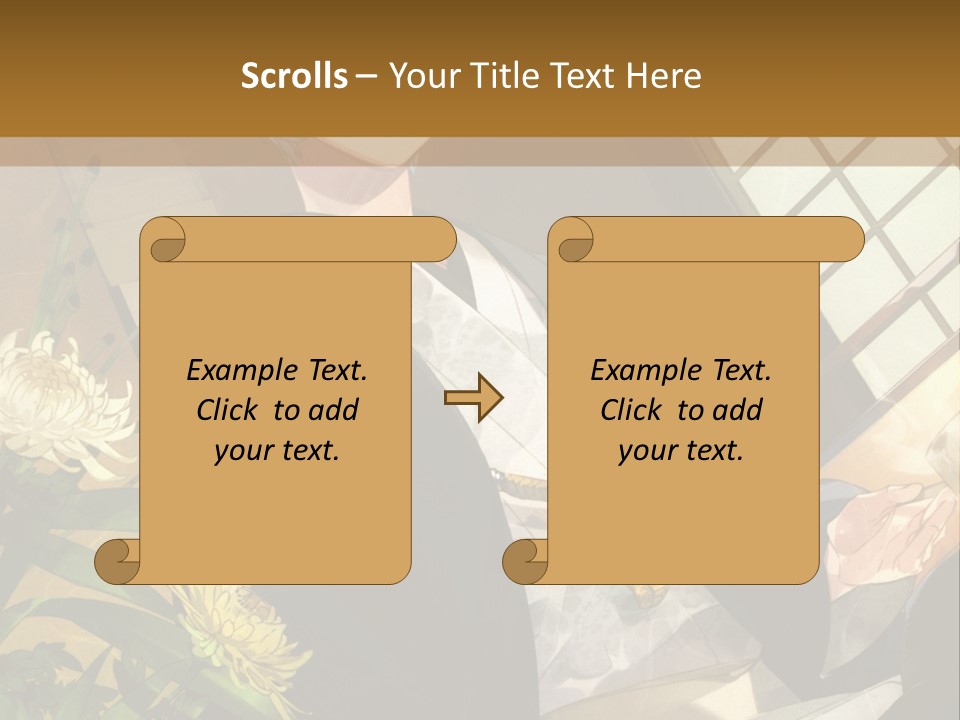 A Woman With Blue Hair Is Sitting In Front Of A Potted Plant PowerPoint Template