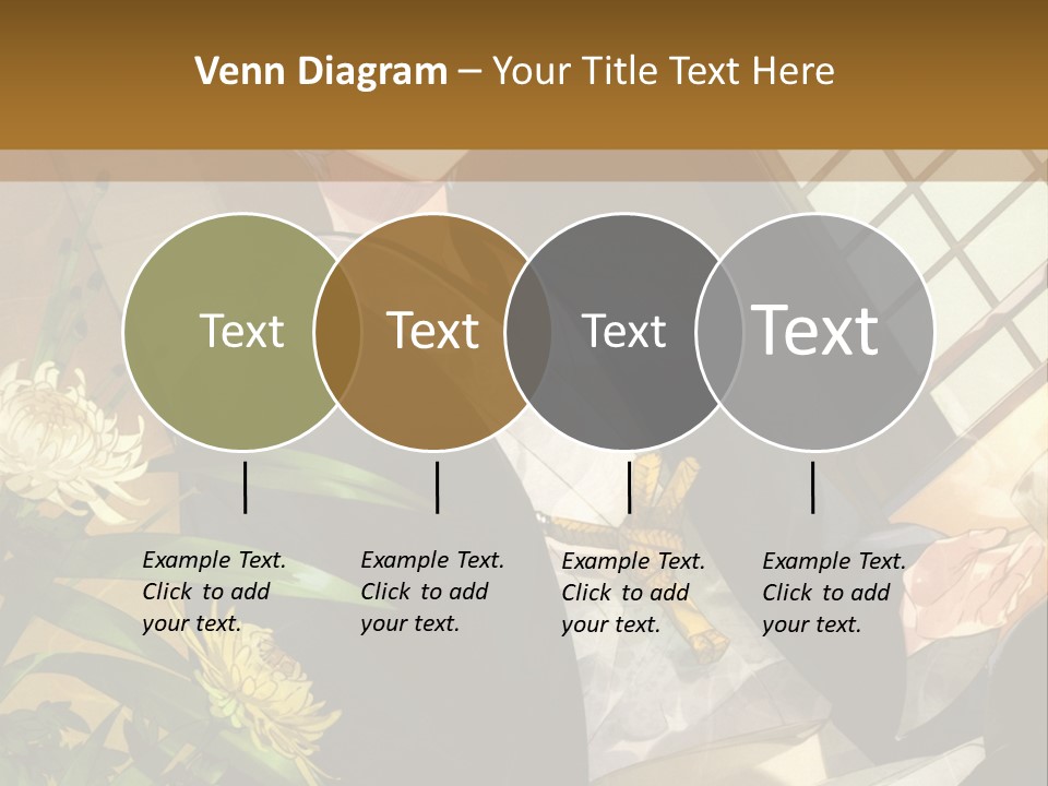A Woman With Blue Hair Is Sitting In Front Of A Potted Plant PowerPoint Template