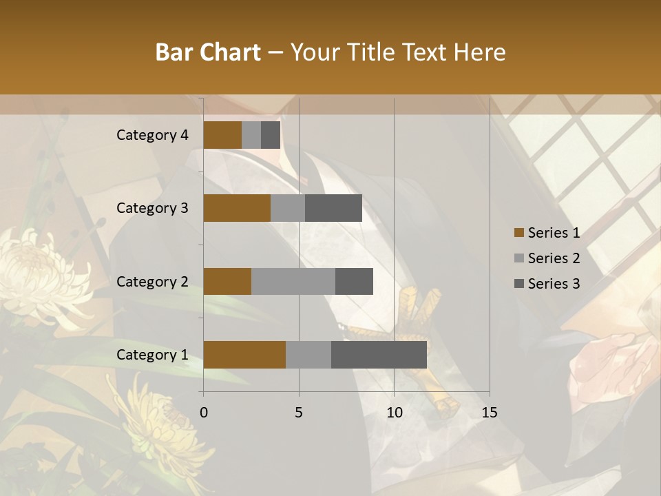 A Woman With Blue Hair Is Sitting In Front Of A Potted Plant PowerPoint Template